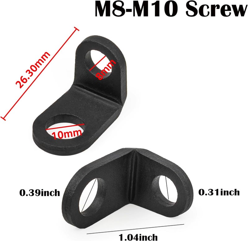 Techtek 8mm to 10mm hole L Shape Motorcycle Turn Signal Lights Mounting Brackets Relocation Holder Aluminum Motorbike Light Brackets Universal - Image 3